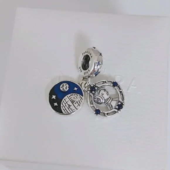 Pandora Star Wars Princess Leia Double Dangle Charm S925 Silver with box - Picture 6 of 7